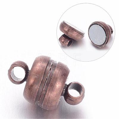 Brass Magnetic Clasps with Loops X-KK-H361-R-1