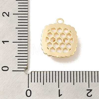 Brass Micro Pave Clear Cubic Zirconia Charms KK-Z073-26G-1