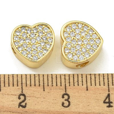 Rack Plating Brass Micro Pave Cubic Zirconia Beads KK-K386-16G-1