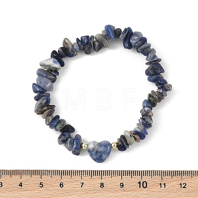 Natural Gemstone & Non-magnetic Synthetic Hematite Beaded Stretch Bracelets BJEW-JB14009-1