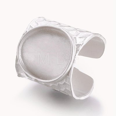 Cuff Brass Pad Finger Ring Settings X-KK-E703-01MS-1