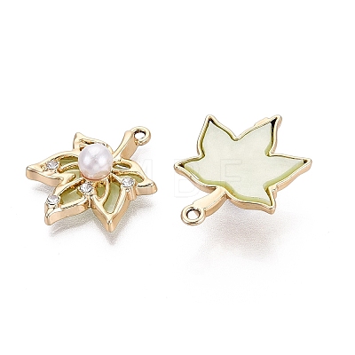 Alloy with ABS Imitation Pearl & Crystal Rhinestone & Acrylic Pendants PALLOY-Q466-04G-02-1
