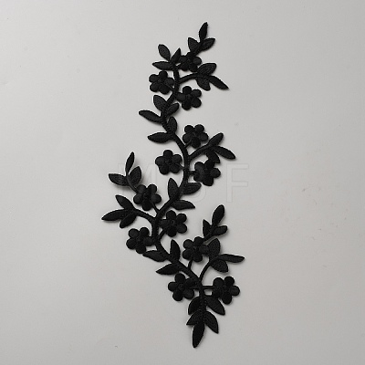 Flower Embroider Thread Iron on/Sew On Patches PATC-WH0012-95A-1
