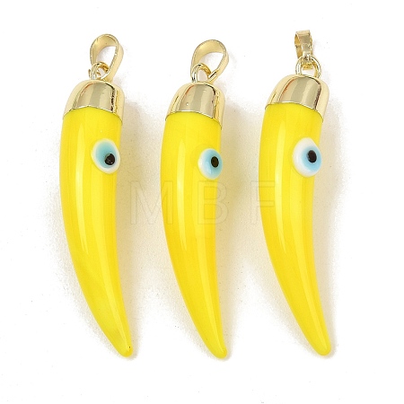 Handmade Evil Eye Lampwork Pendants LAMP-F031-01G-07-1