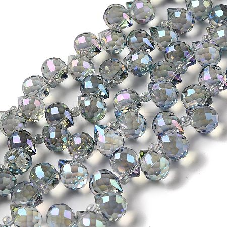 Electroplate Glass Beads Strands EGLA-D030-17U-1