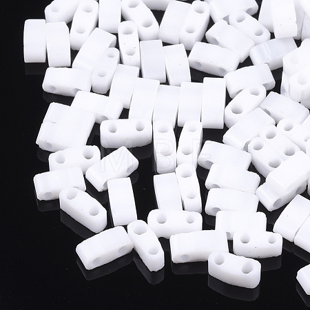 2-Hole Opaque Glass Seed Beads SEED-S023-05B-1