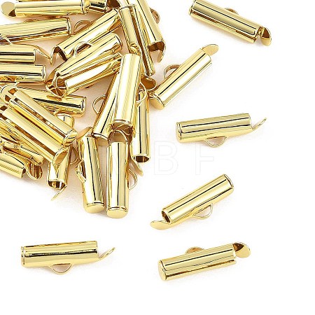 SHEGRACE Brass Slide On End Clasp Tubes XGRQ1R533-357G-1