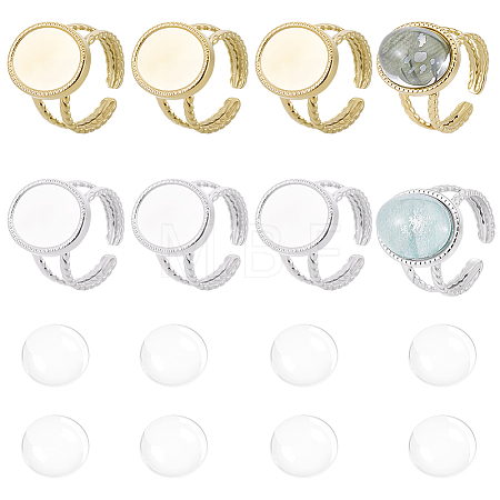 DIY Oval Finger Rings Making Kit DIY-BBC0003-16-1