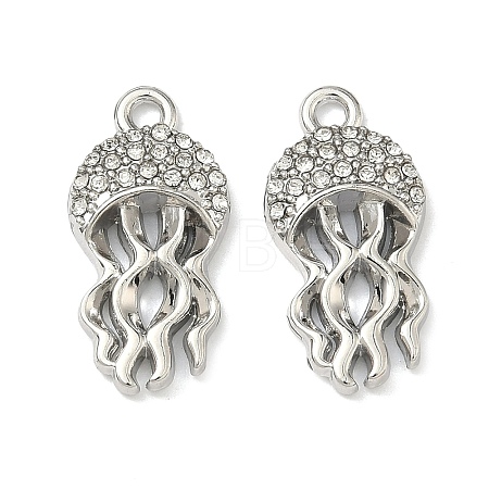 Alloy Crystal Rhinestone Pendants X-FIND-G108-04B-P-1
