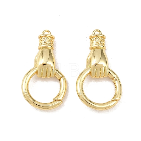 Hand Brass Spring Gate Rings KK-Z132-06G-1