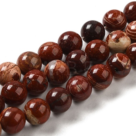 Natural Red Snakeskin Jasper Beads Strands G-H298-A02-03-1