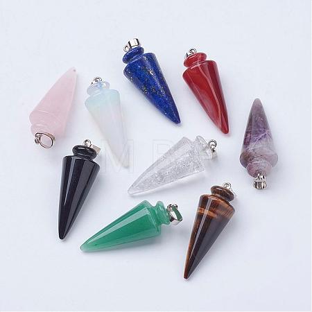 Natural & Synthetic Gemstone Pendants G-P236-1