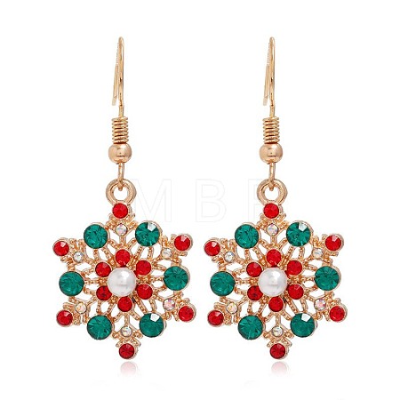 Christmas Theme Alloy Plastic Dangle Earrings FS-WG6FBD6-24-1