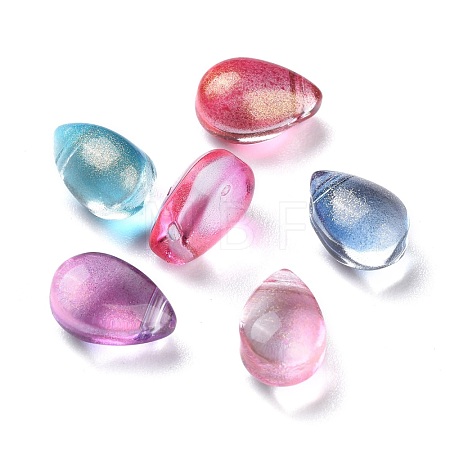 Transparent Glass Charms GGLA-M004-05B-1