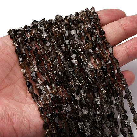 Natural Smoky Quartz Beads Strands G-I389-A31-01B-1