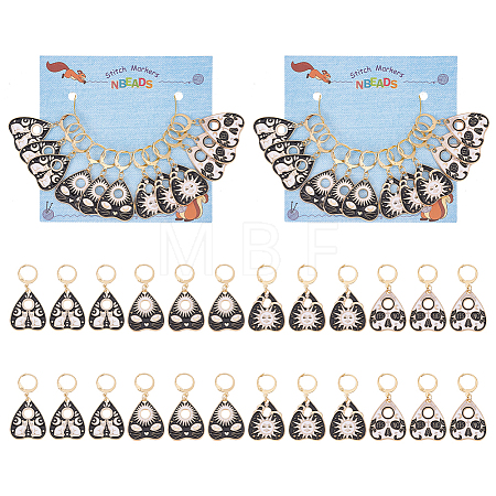 Alloy Enamel Talking Board Pendant Stitch Markers HJEW-AB00199-1