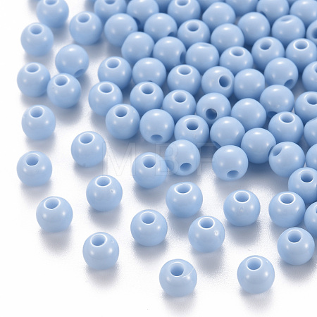 Opaque Acrylic Beads MACR-S370-C6mm-SS2113-1