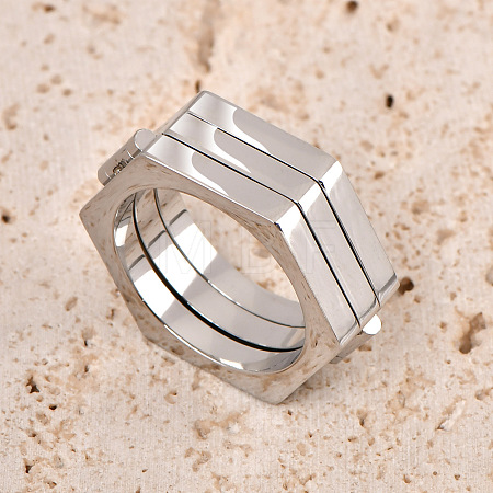 304 Stainless Steel Folding Finger Rings for Men WG34ADE-06-1