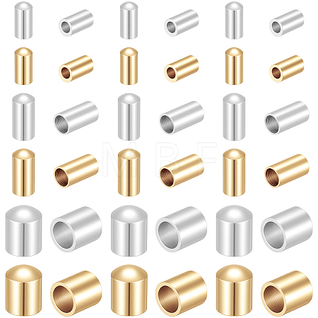 120Pcs 6 Styles Brass Cord Ends KK-CN0003-45-1