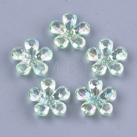 Transparent Acrylic Bead Caps LS-TACR-T007-05C-1