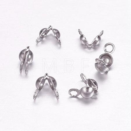 Tarnish Resistant 304 Stainless Steel Bead Tips STAS-F117-44P-1