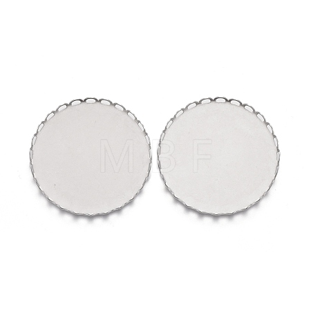 Tarnish Resistant 304 Stainless Steel Cabochon Settings STAS-P249-16B-P-1