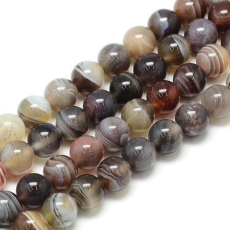 Natural Botswana Agate Beads Strands G-S150-24-6mm-1