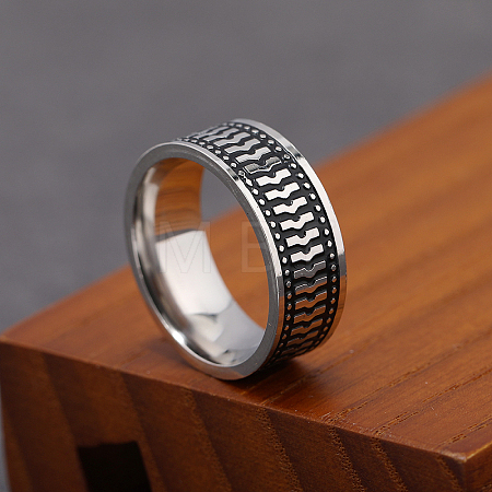 201 Stainless Steel Finger Rings for Men GF3329-18-1