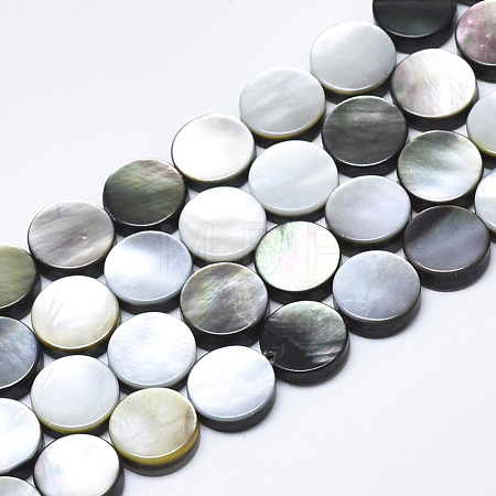 Natural Black Lip Shell Beads SSHEL-N036-034B-01-1
