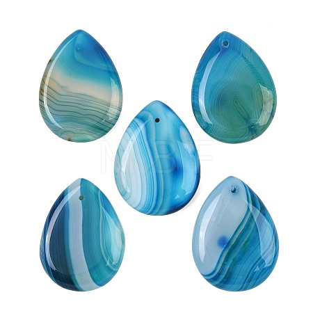 Natural Banded Agate Pendants GG-K002-02B-1