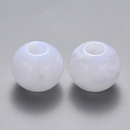Acrylic Large Hole Beads OACR-R074-04F-1