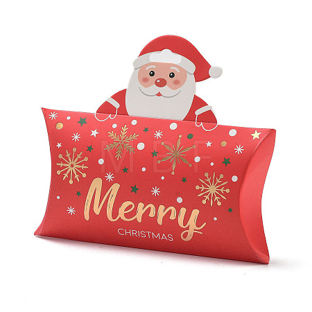 Christmas Theme Paper Pillow Gift Boxes X-CON-B012-02-1