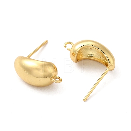 Rack Plating Brass Stud Earring Findings EJEW-P226-11G-1