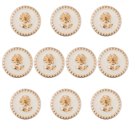 10Pcs Alloy Enamel Buttons BUTT-GF0001-31-1