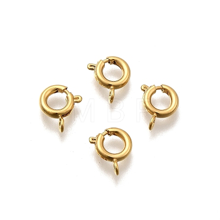 Eco-friendly Brass Spring Ring Clasps KK-D082-01F-G-1