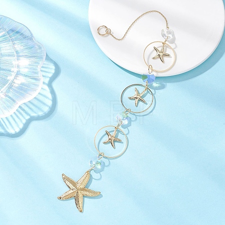 Glass Hanging Suncatchers HJEW-JM04581-1