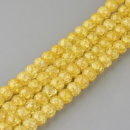 Synthetic Crackle Quartz Beads Strands GLAA-S134-10mm-17-1