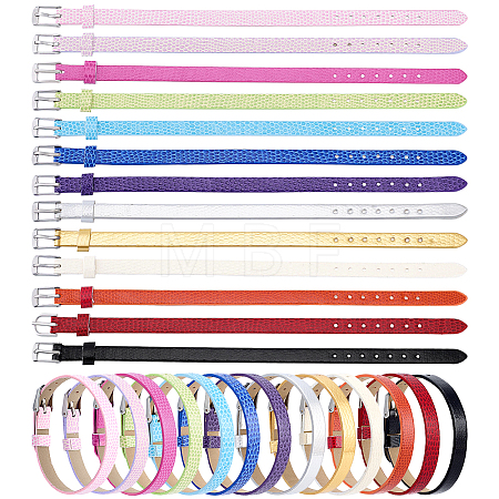 26Pcs 13 Colors Imitation Leather Cord Bracelets BJEW-PH0004-75-1