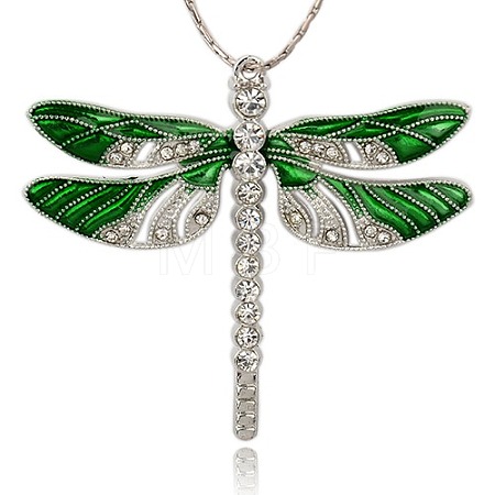 Alloy Enamel Dragonfly Big Pendants ENAM-L034-01P-1