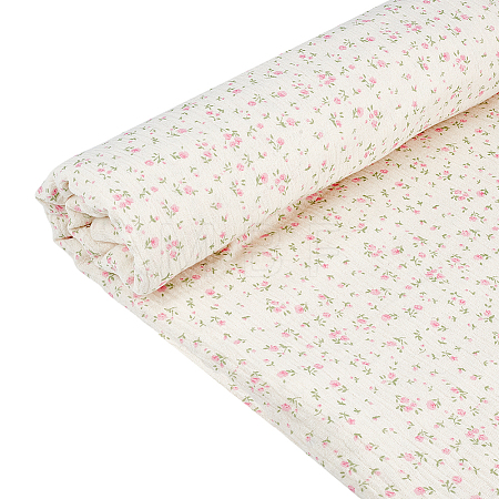 Flower Pattern Cotton Fabric DIY-WH0504-985A-1