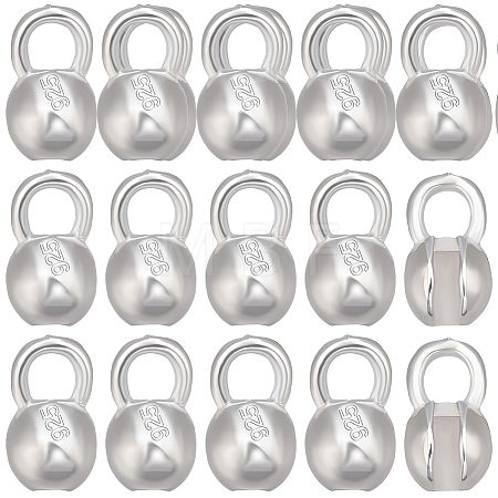 20Pcs 925 Sterling Silver Crimp Beads STER-BBC0009-61B-1