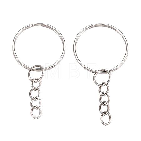 Iron Split Key Rings with Chain FIND-B028-19P-1