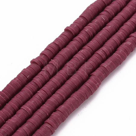 Handmade Polymer Clay Bead Strands CLAY-T002-4mm-70-1