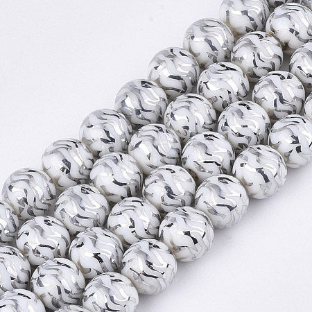 Electroplate Glass Beads Strands EGLA-S177-09B-07-1