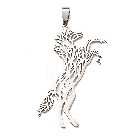 201 Stainless Steel Big Pendants STAS-F368-01P-1