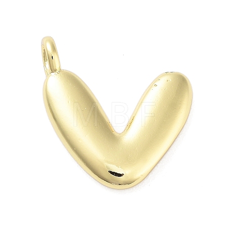 Rack Plating Brass Balloon Letter Pendants KK-C050-01G-V-1