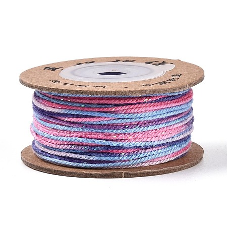 30M Segment Dyed Macrame Cotton Cord OCOR-T018-01O-1
