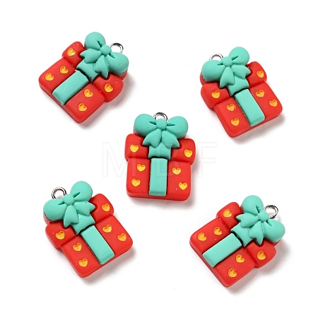 Christmas Opaque Resin Pendants RESI-G043-A04-1
