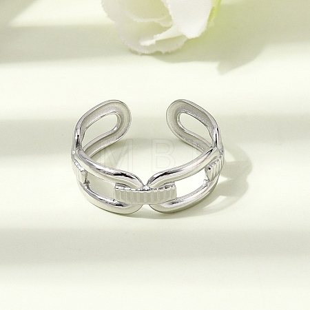304 Stainless Steel Cuff Open Rings RJEW-P188-02C-P-1