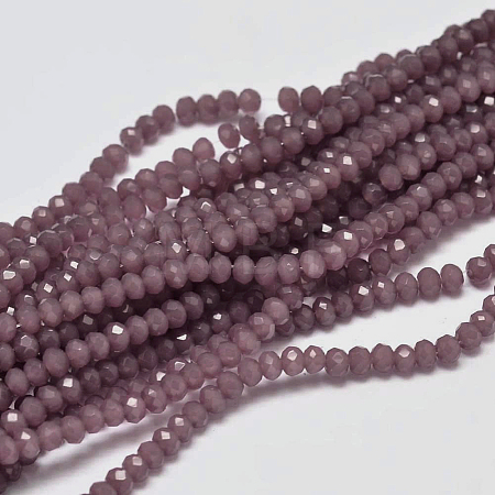 Faceted Rondelle Glass Beads Strands X-GLAA-I033-3mm-10-1